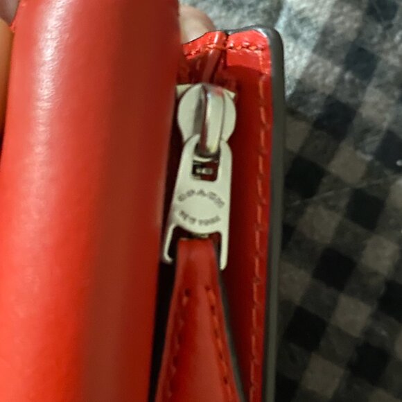 Bundle: Coach Red Pillow Tote and Coach Red Micro Wallet - Picture 15 of 16